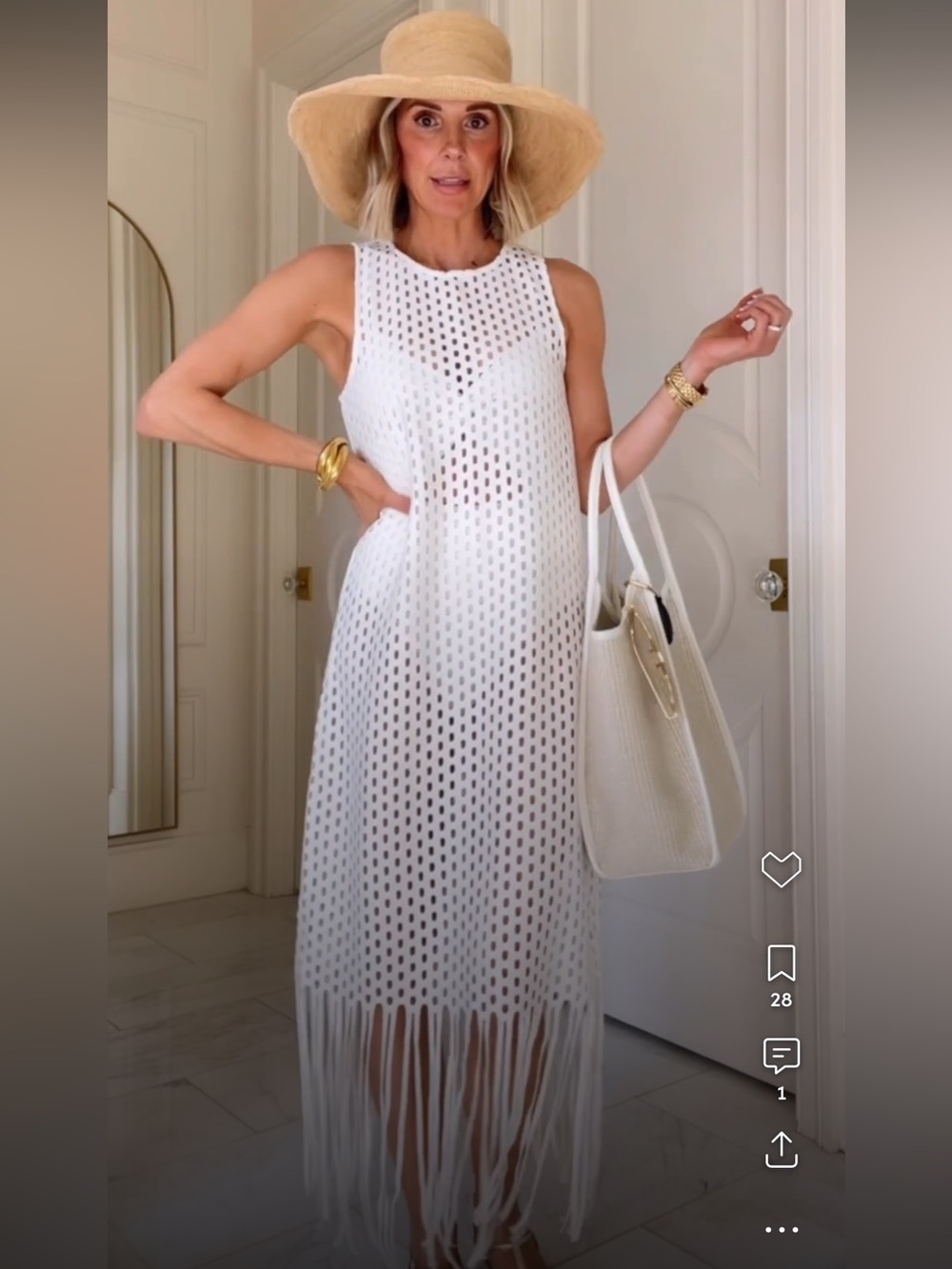 Celandine Sheer Fringe Cover-Up Midi Dress